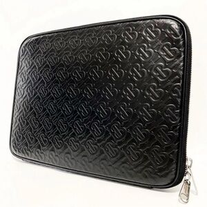 Burberry Black Embossed Wristlet